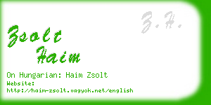 zsolt haim business card